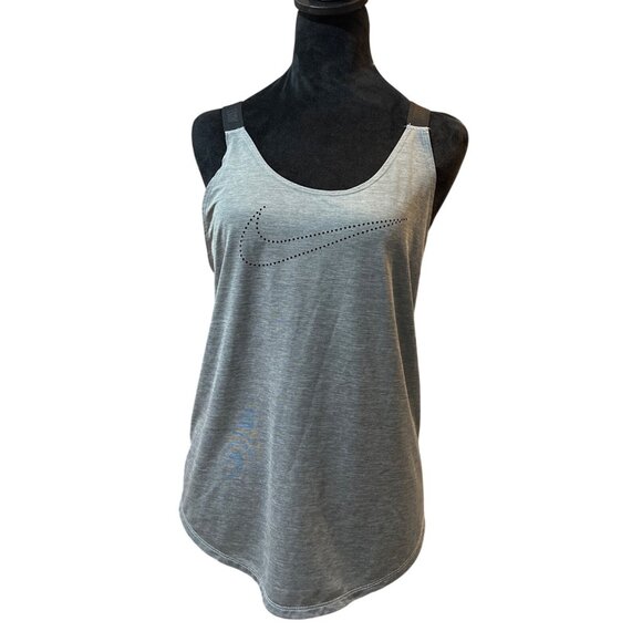 NIKE Gray Dri-Fit Women's Top - Loose Fit Athletic Wear - M - Picture 1 of 7